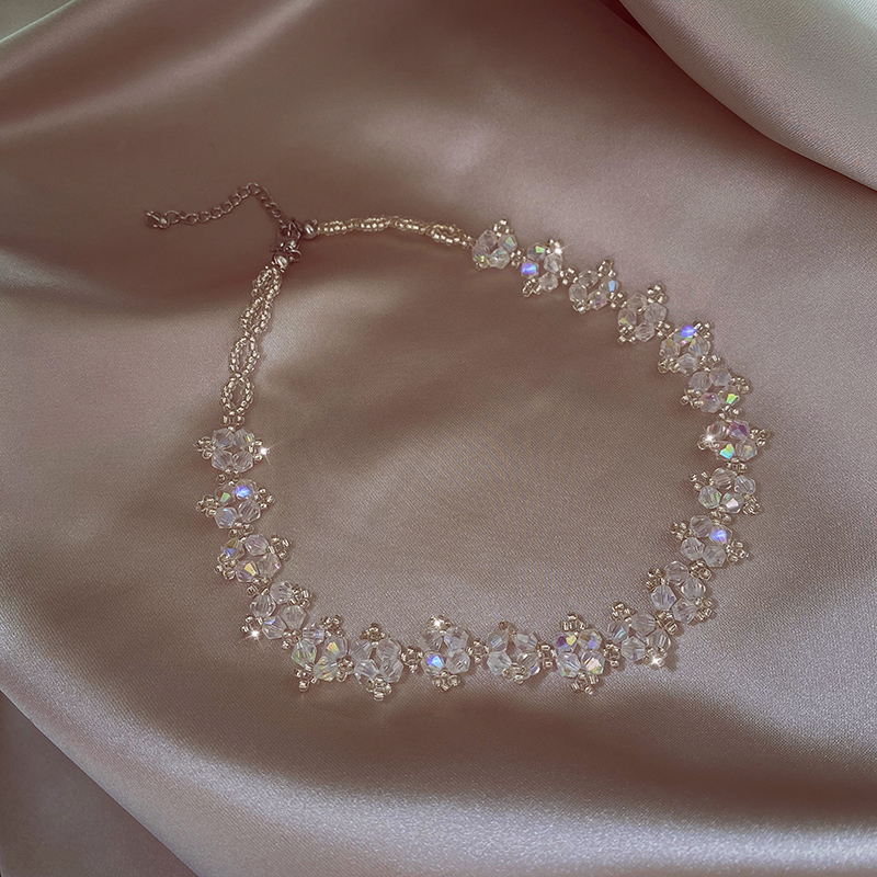 Vòng Cổ /Dây chuyền Pha Lê Phong Cách Hàn Quốc Cho Nữ