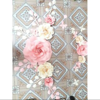 Bộ hoa backdrop trang trí theo yêu cầu của khách