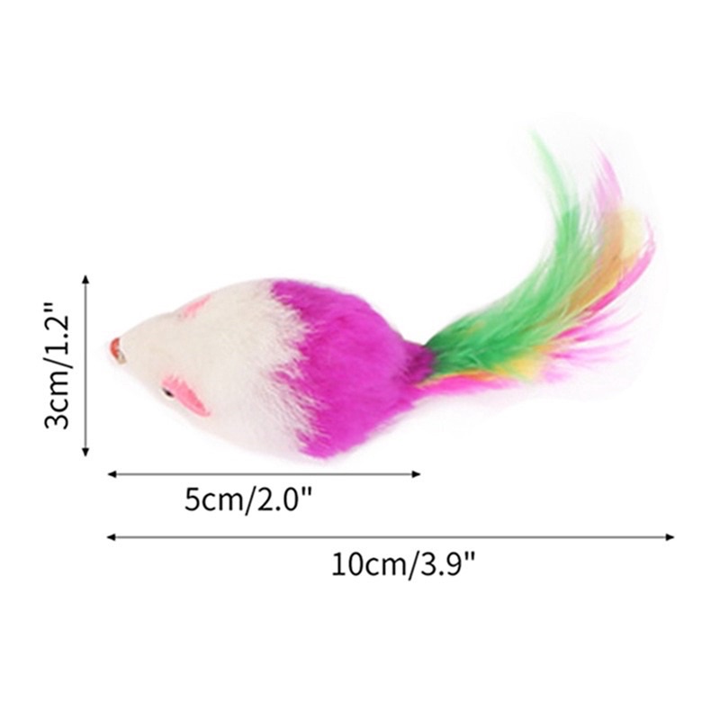 Chuột lông vũ đồ chơi cho mèo🐹