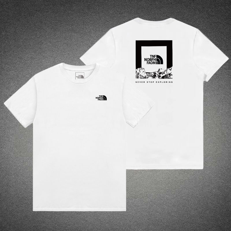 North face Áo Thun Nam Tay Ngắn Cổ Tròn Có In Hình Thời Trang Phong Cách