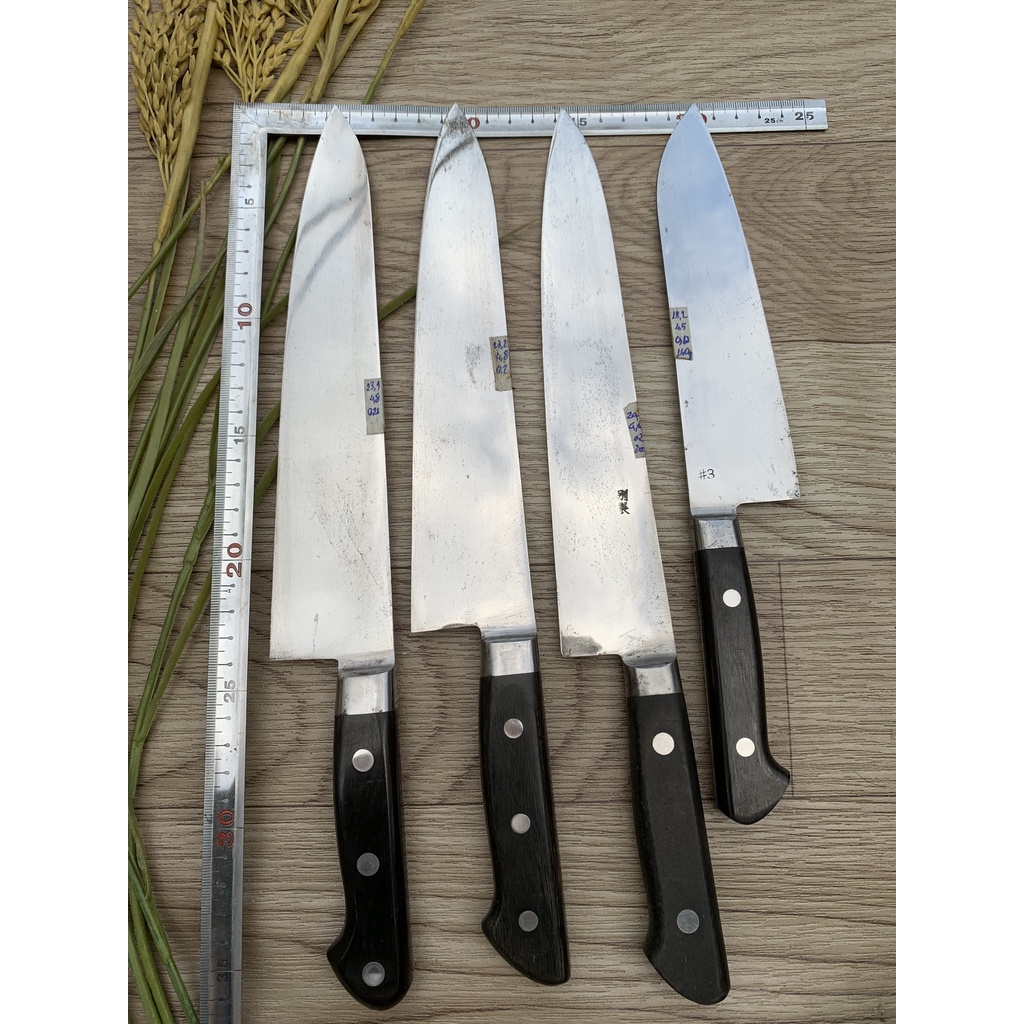 Dao NHật bãi, GYUTO, 1 LỚP THÉP CARBON bén, giữu cạnh lâu