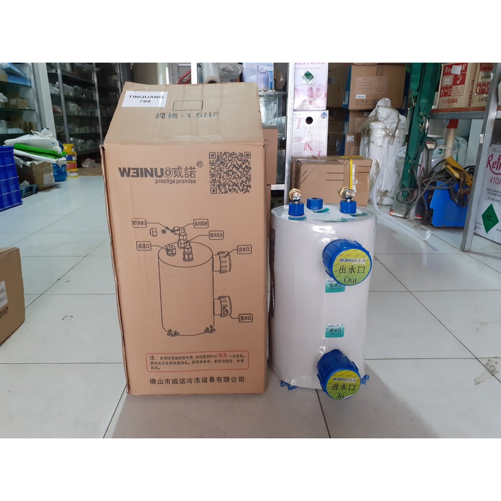 Bâu lạnh titan 1.5HP  làm lạnh nước hồ cá cảnh, hải sản, thủy canh