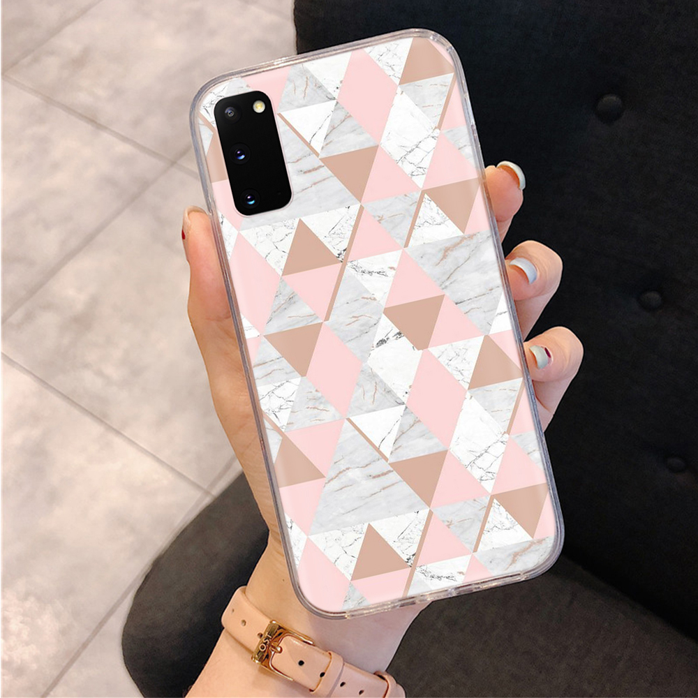 Ốp điện thoại trong suốt họa tiết hình học đơn giản cho LG G6 G7 G8 ThinQ V20 V30 V30S V35 V40 V50 V50S V60
