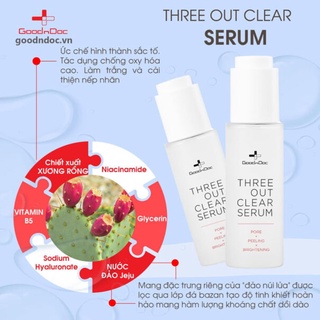 Serum dưỡng trắng sáng mờ thâm Goodndoc Three Out Clear Serum 50ml
