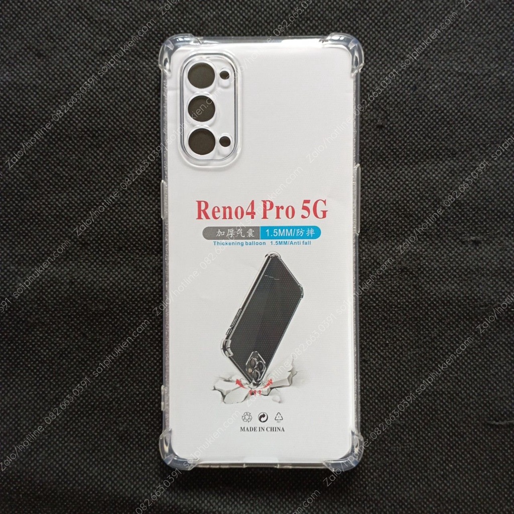 Ốp lưng chống sốc Oppo Reno 4 pro/Reno 4 pro 5G dẻo trong suốt