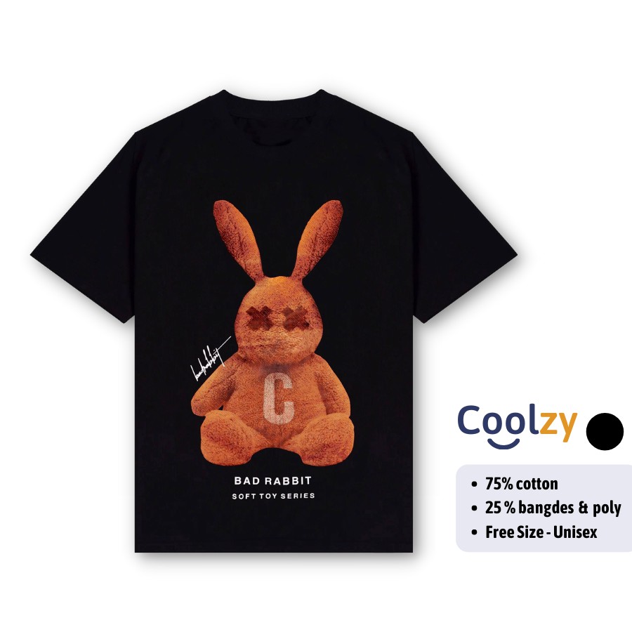 Áo thun tay lỡ RABBIT.C NÂU form rộng Unisex nam nữ phong cách Ulzzang | CoolZy