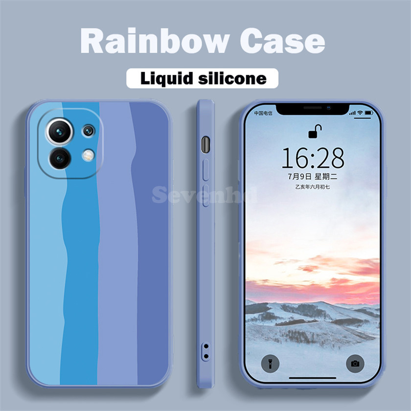 Ốp Lưng Silicone Mềm Màu Cầu Vồng Cho Oppo A55 A9 A5 A31 2020 Reno 5 Pro 3 A5S A3S A92 A72 A52 F11 F9 Pro | BigBuy360 - bigbuy360.vn