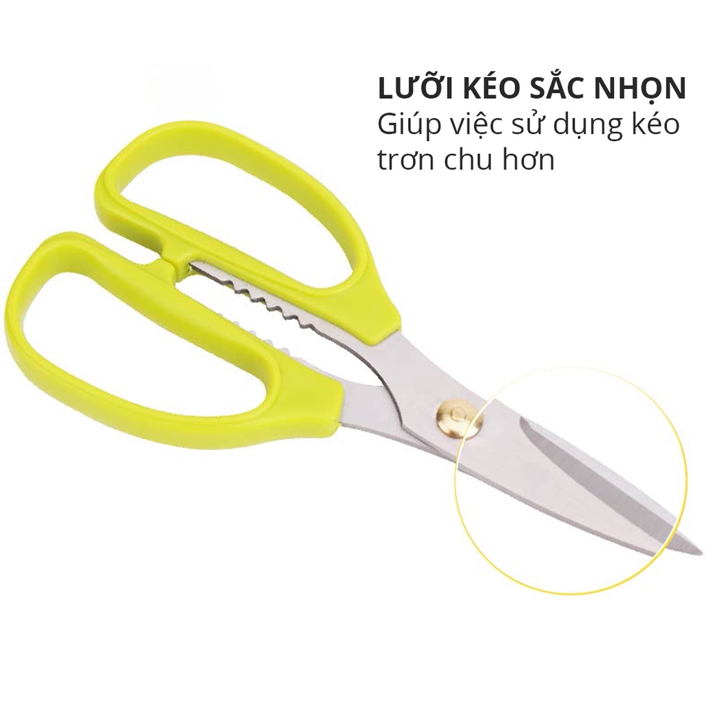 Kéo Văn Phòng Đa Năng 3 Màu 175mm Deli Nhiều màu - 6038