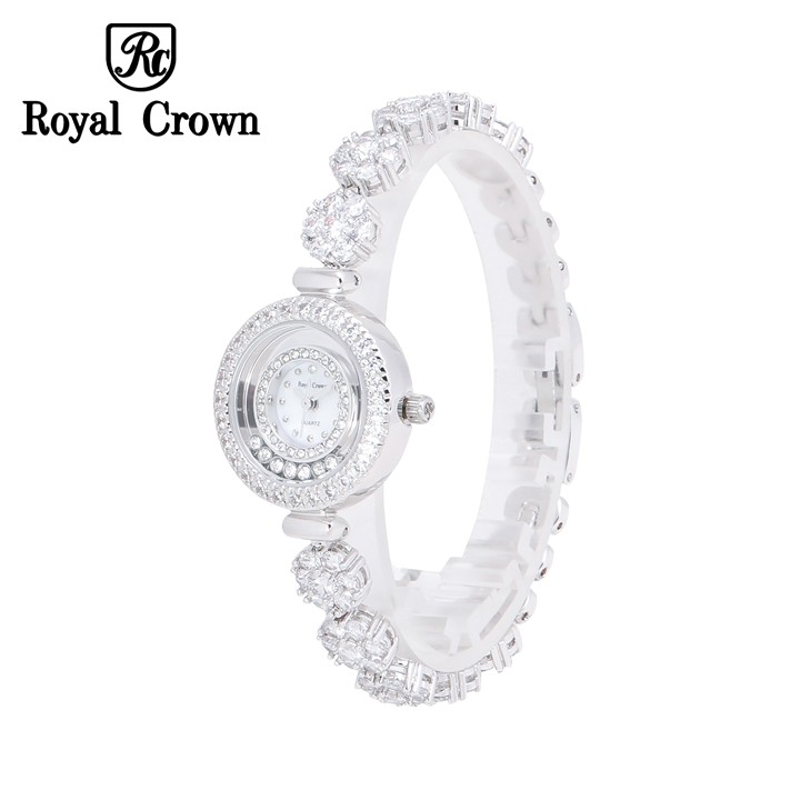 Đồng hồ nữ Chính Hãng Royal Crown 5308-J (dây đá vỏ trắng)