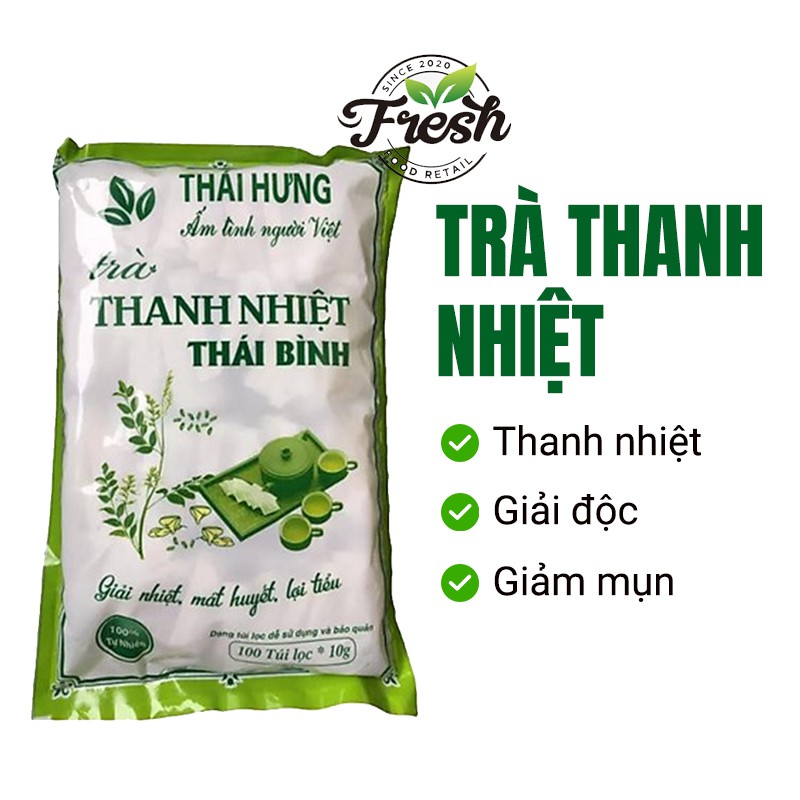 [CHÍNH HÃNG] Trà Thanh Nhiệt Thái Bình (100 túi lọc, 10gr/ túi)