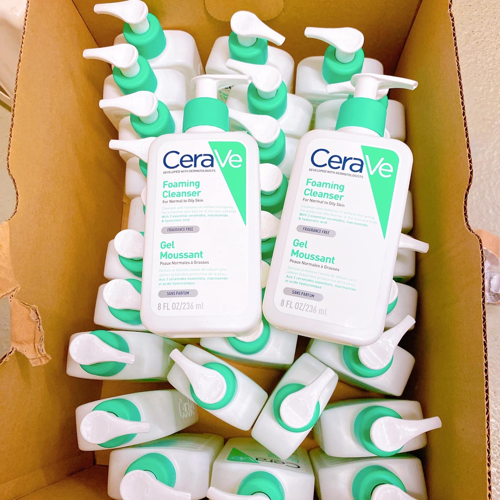 Sữa Rửa Mặt Cerave Da Dầu Da Khô & Da Hỗn Hợp