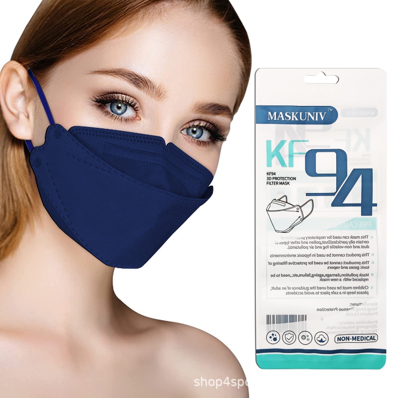 Set 50 Khẩu Trang KF94 Hàn Quốc Có 4 Lớp Mặt Nạ Oxide Bằng Đồng Thau Màu Sắc Dành Cho Người Lớn