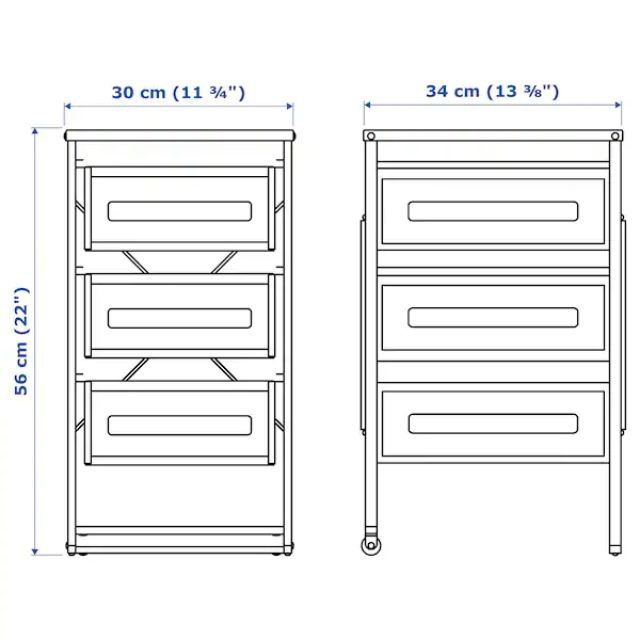 Kệ tài liệu LENNART IKEA 30 x 34 x 56cm