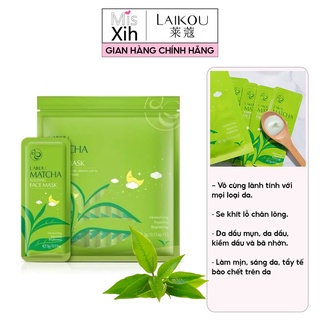 [Chính hãng] Mặt Nạ Ngủ Trà Xanh Matcha Mud Mask Laikou (1 gói) - Miss Xinh