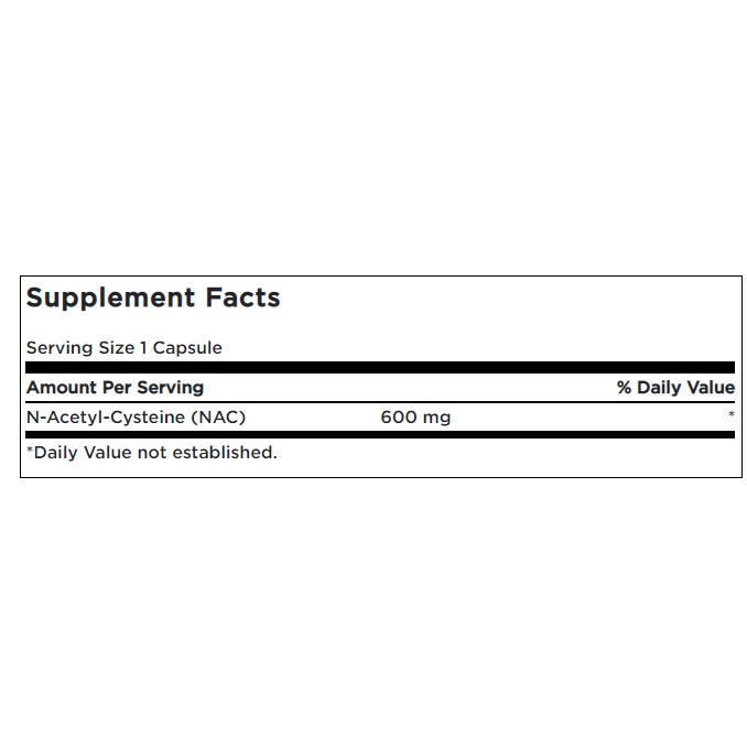 AMINO ACID - SWANSON - NAC N-ACETYL CYSTEINE - 600MG - 100 CAPSULES - Hỗ trợ sức khỏe và giải độc gan - Từ Mỹ