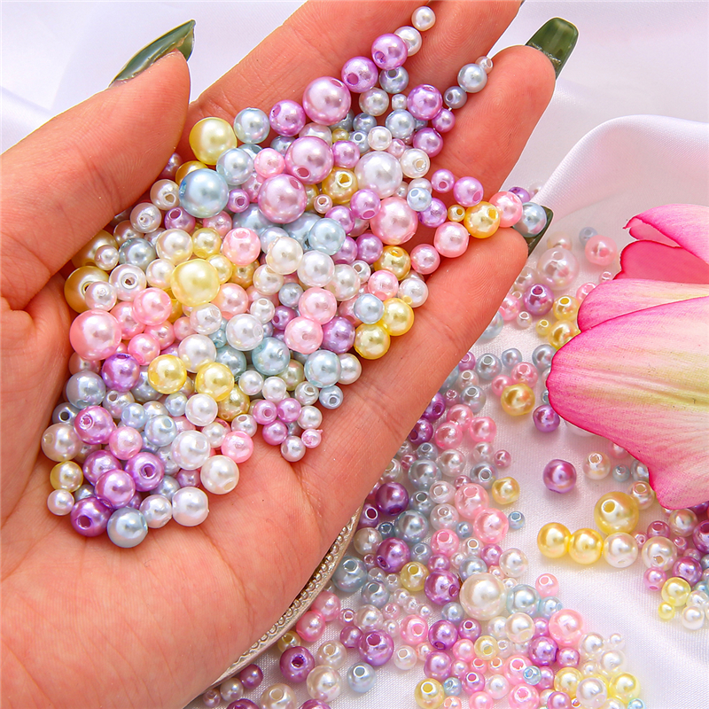 Set 150 Hạt Ngọc Trai Giả Beadia 3-8mm Nhiều Màu Sắc Làm Trang Sức Ngày Thường Đẹp Mắt