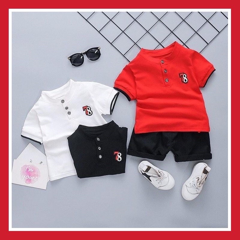 Bộ Đồ Bé Trai.Bộ Quân Aó Bé Trai.Bộ Thun Cho Bé Trai Chất Cotton Thêu Số 78