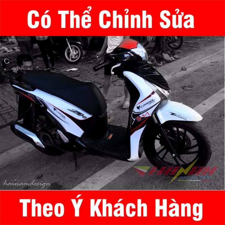 Tem Trùm xe SH Trắng