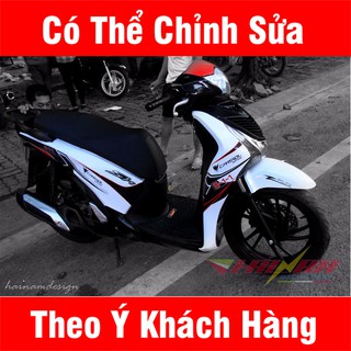 Tem Trùm xe SH Trắng