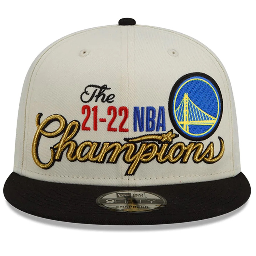 Nón Snapback Có Thể Điều Chỉnh Kích Cỡ Họa Tiết Gold State Warriors NBA Finals Champion 2022