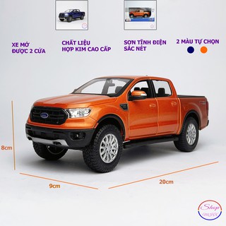 Xe mô hình bán tải Ford Ranger 2019 tỉ lệ 1:27 hãng Maisto Tặng kèm bộ biển số