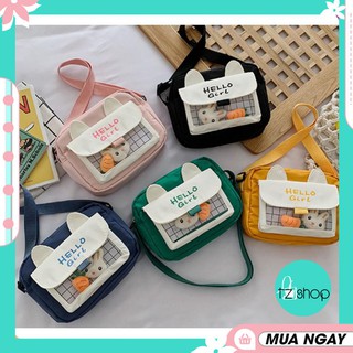 Túi đeo chéo nữ tai thỏ - túi nhỏ vải canvas - đi học đi chơi - Korea Style - 2021