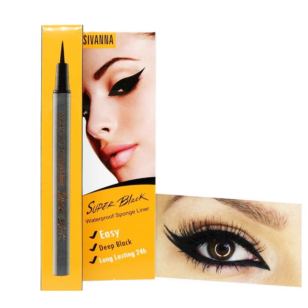 Bút Kẻ Mắt Nước Không Trôi Sivanna Super Black Eyeliner Màu Đen EP030