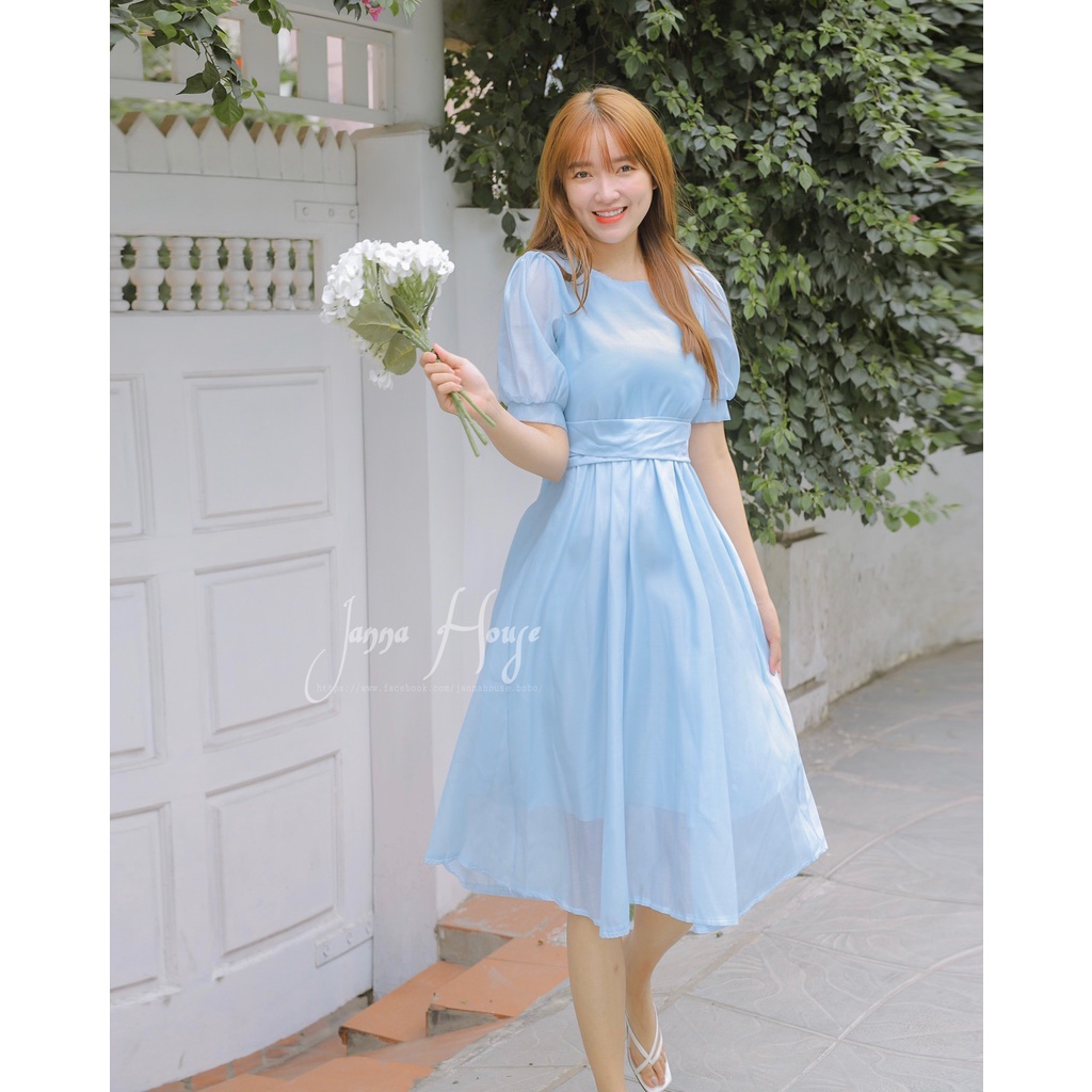 - Váy tiểu thư ulzzang thắt nơ - M52 - jannahouse