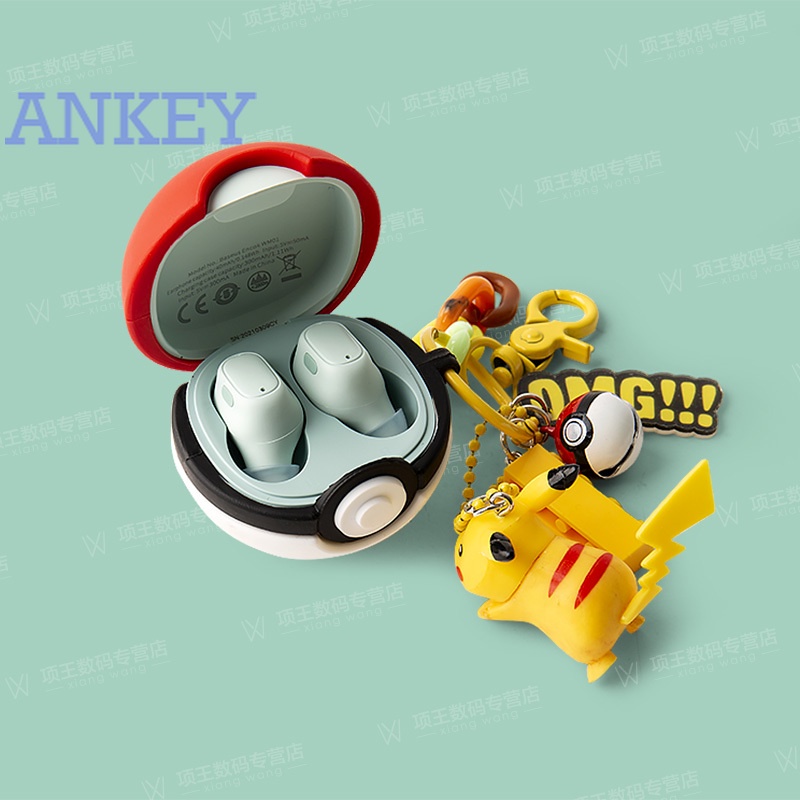 Case for Baseus WM01 Encok w01 Vỏ bảo vệ hộp tai nghe bằng silicon mềm chống sốc hình Pokemon dành cho