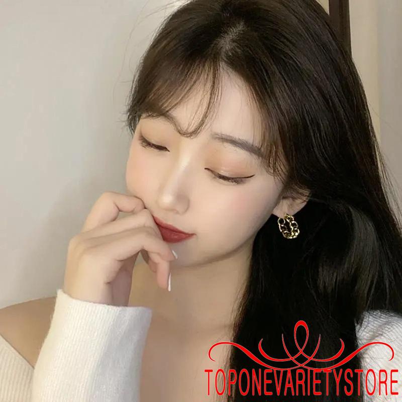 Bông tai hình chữ C màu vàng thời trang cho nữ