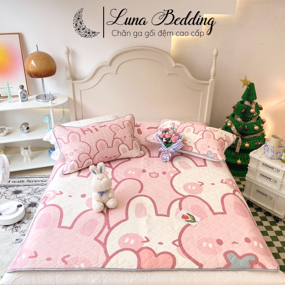 Chiếu Điều Hòa Cao Su Non 5D Chiếu Trần Tim Điệu Đà Luna Bedding