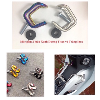 móc treo đồ xe máy xe đạp điện chữ u inox titan móc bấm móc gạt( giá 1 cái)