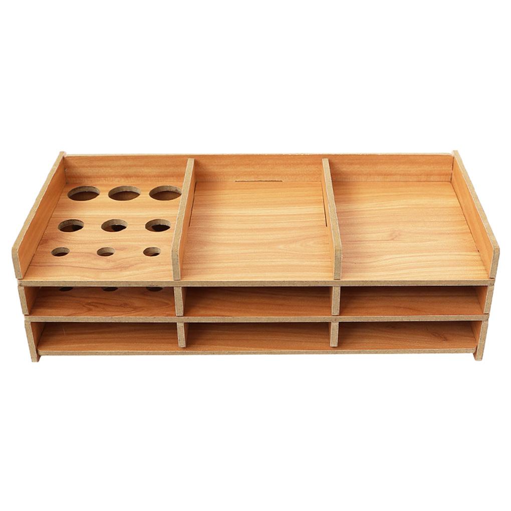 Khay Gỗ Đựng Dụng Cụ Làm Tranh Đính Đá Xếp Chồng Tiện Dụng