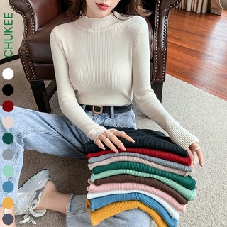Áo len tăm cổ 3 phân , Áo len giữ nhiệt cho nữ dài tay cổ lọ 3cm phong cách Hàn Quốc