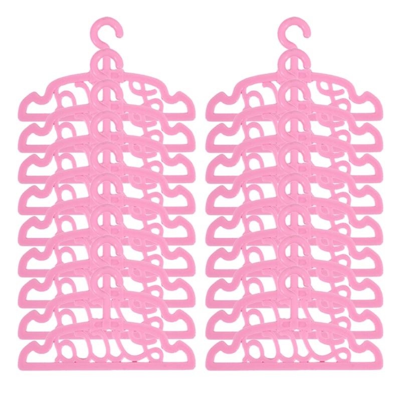 Set 20 Móc Treo Quần Áo Búp Bê Bằng Nhựa