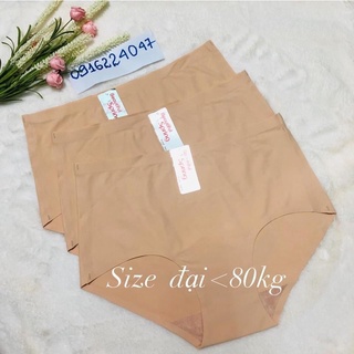 Set 5 quần lót nữ size đại, quần lót nữ su đúc không viền mông