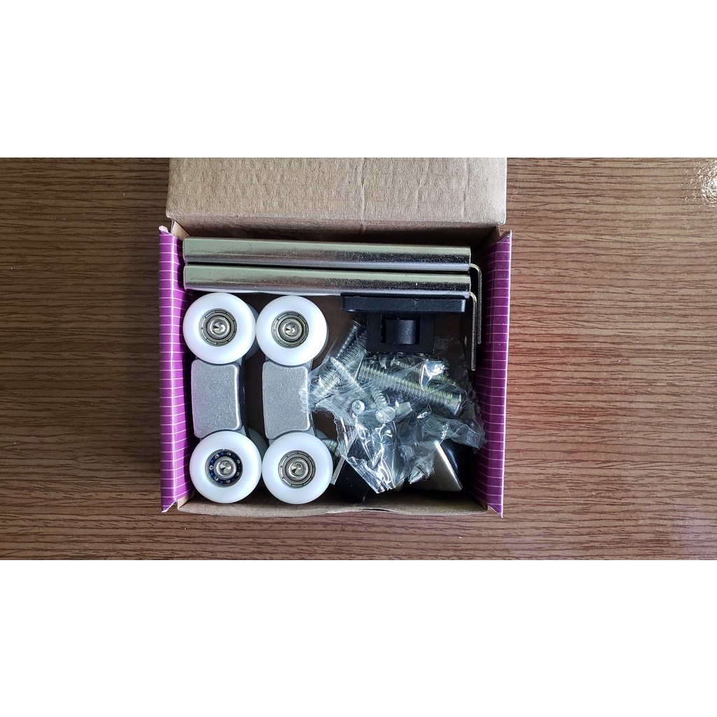 Bộ bánh xe cửa lùa HAMMERED  máng nhỏ