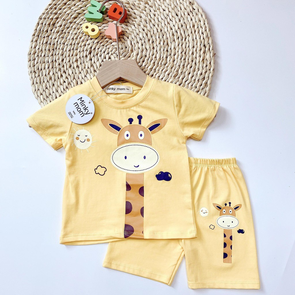 (8-18KG) Bộ cộc tay vải cotton cho bé - MINKY MOM