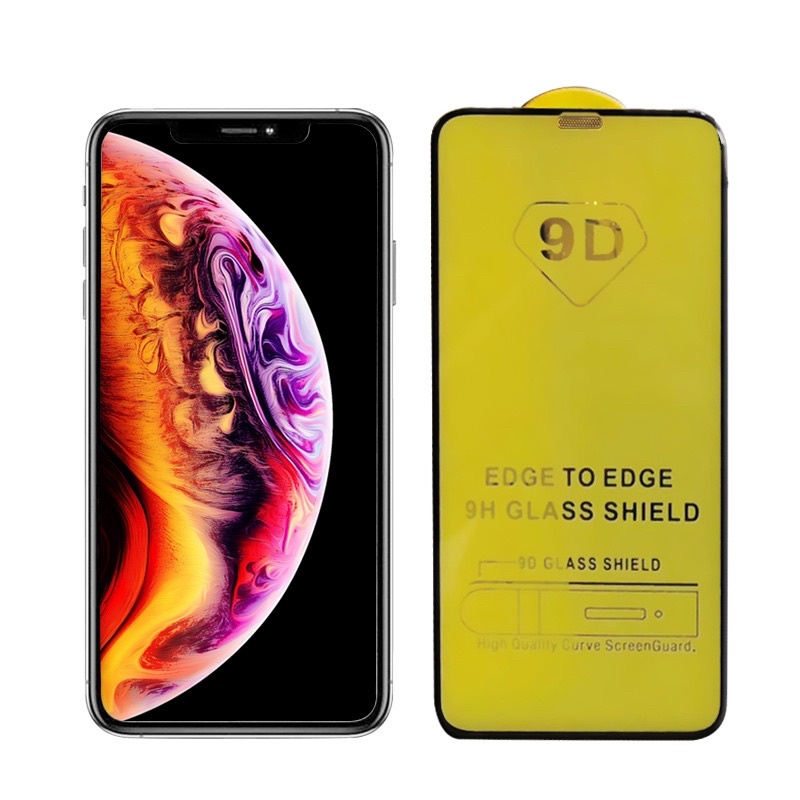(SIÊU RẺ) Kính cường lực iphone 9D full màn kèm giấy lau 6/6s/7/7plus/8/8plus/plus/x/xr/xs/11/12/pro/max