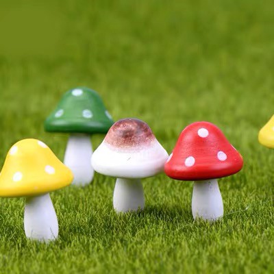 Tiểu cảnh nấm gỗ trang trí sen đá, xương rồng, terrarium, charm slime, cây cảnh mini, cây để bàn, đồ trang trí