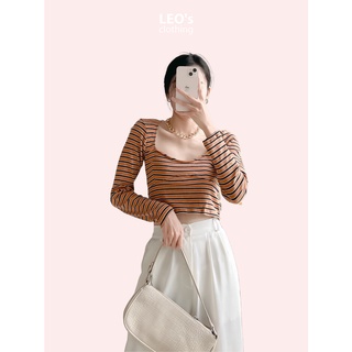 [Mã BMTTC60K giảm đến 60K đơn 50K] Áo Thun Gân Tay Dài LEO's clothing ATG1221