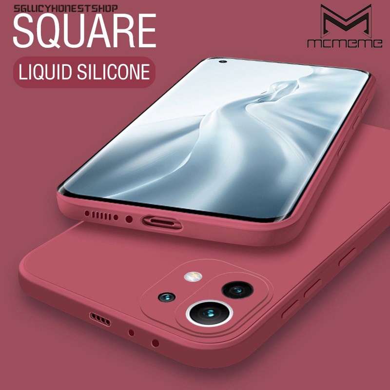 Xiaomi Mi 12T 12 12X 11 Lite 11T 10 Ultra Lite Pro Xiomi Ốp lưng dẻo cạnh vuông Vỏ bao Ốp lưng Chất lỏng