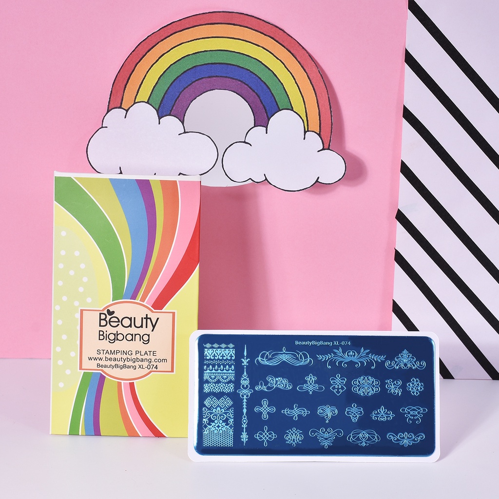 Tấm In Họa Tiết Hình Học Chuyên Dụng Trang Trí Móng Tay XL-074 YR