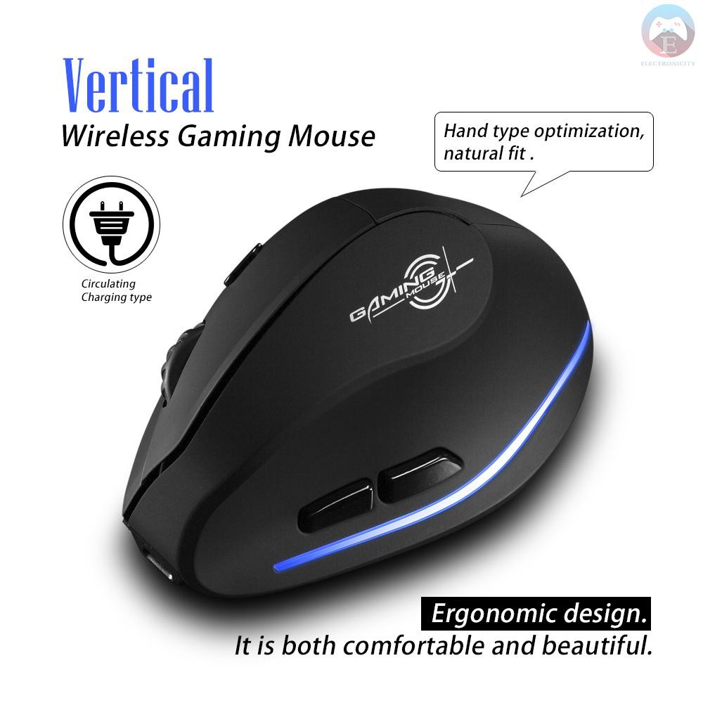 Ê F-35 Mouse Wireless Vertical Mouse Ergonomic Rechargeable 2400 DPI Optional Portable Gaming Mouse for Mac Laptop PC Co