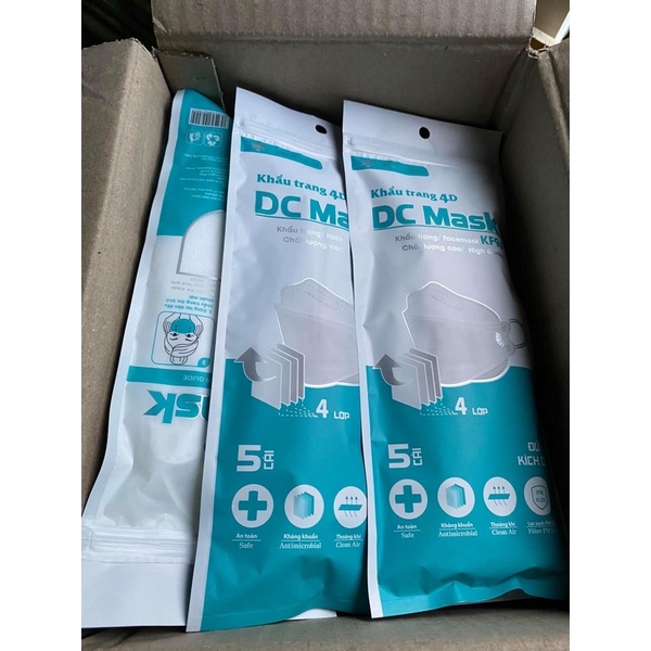 Khẩu trang 4D - Khẩu trang KF94 (đen - trắng)