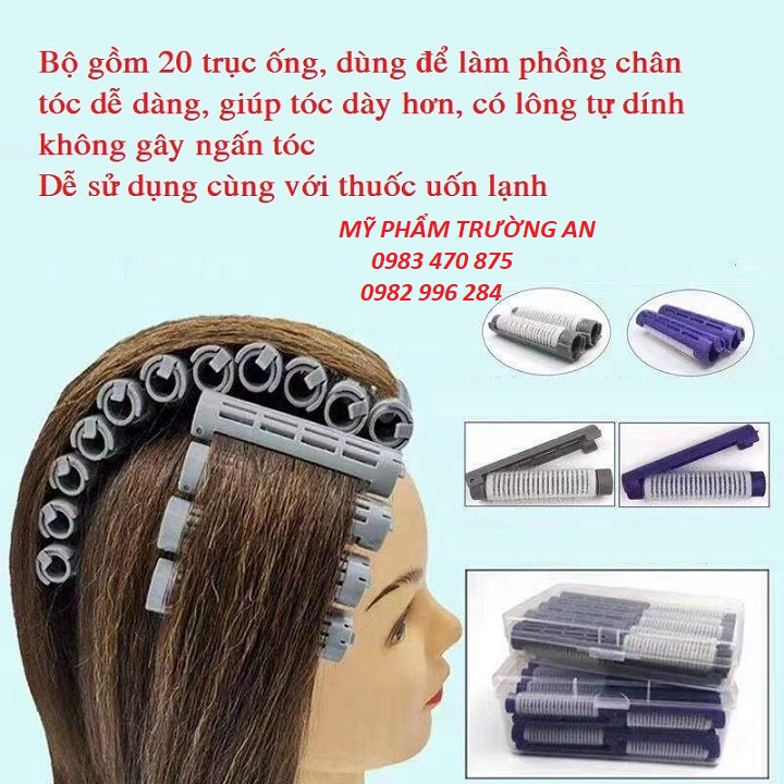 [Hàng mới về] Bộ Trục Uốn Phồng Chân Tóc Có Lông Dính Volume Perm