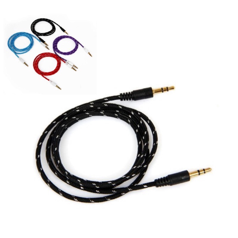Dây cáp nối âm thanh 1M 3.5mm Male sang Male Aux Auxiliary Cord Stereo Audio Cable Line