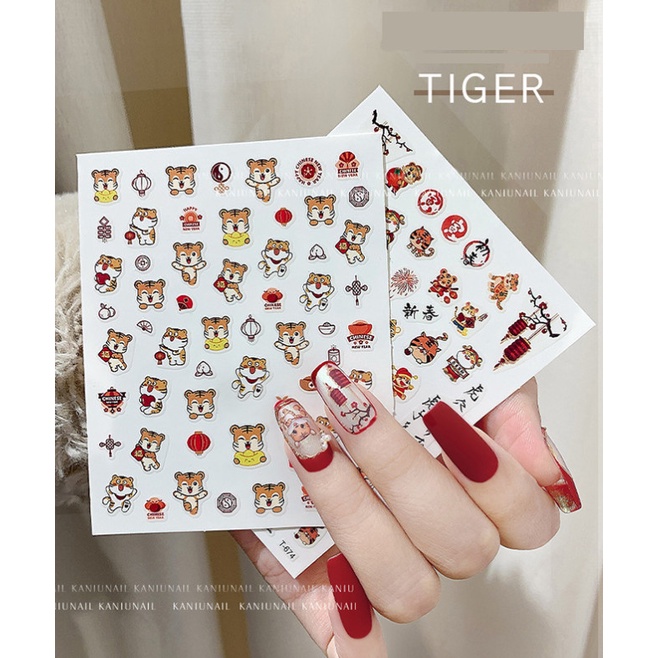 Sticker Mẫu Tết 2022 | Hình Dán Móng Tay
