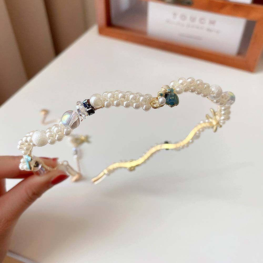 Băng Đô Cài Tóc Đính Hoa Và Vỏ Sò Thời Trang Cho Nữ
