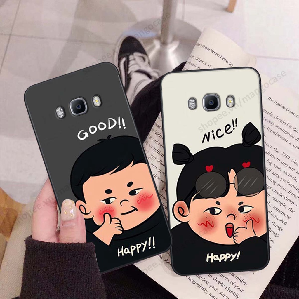 Ốp lưng Samsung J3 Pro in hình happy nice, bé gấu đáng yêu